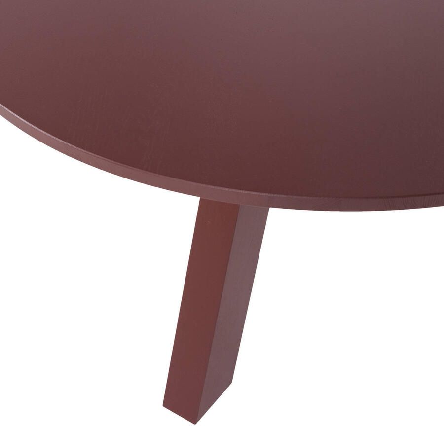 WOOOD Ronde Eettafel Rhonda Eiken 129cm Bordeauxrood