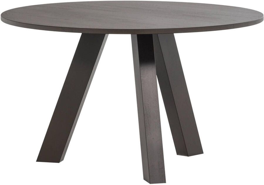 WOOOD Ronde Eettafel Rhonda Eiken 129cm Middenbruin