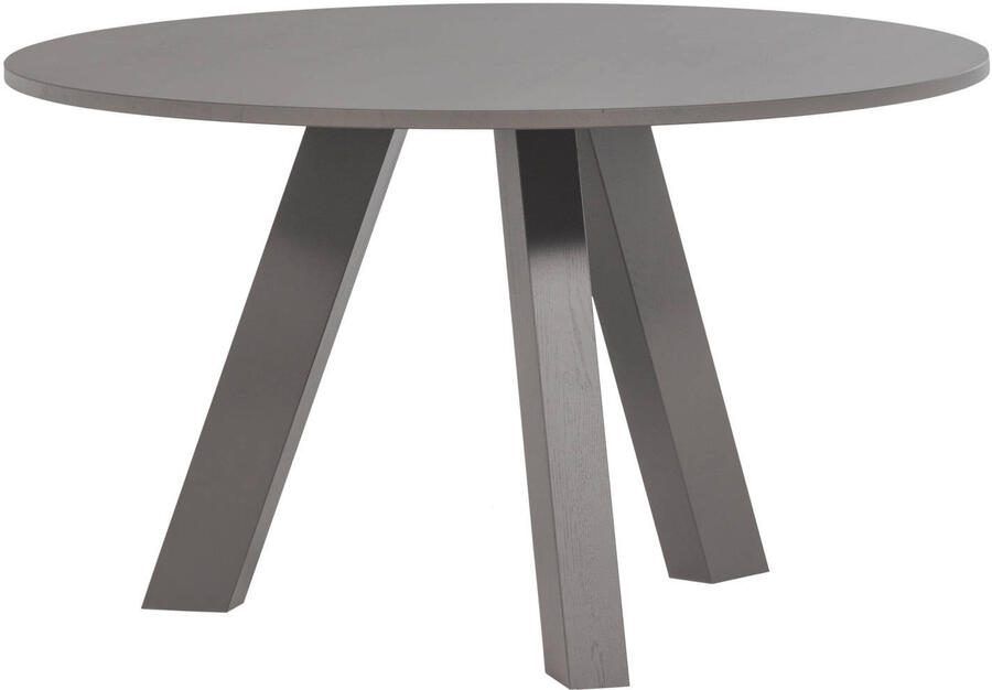 WOOOD Ronde Eettafel Rhonda Eiken 129cm Warmgrijs