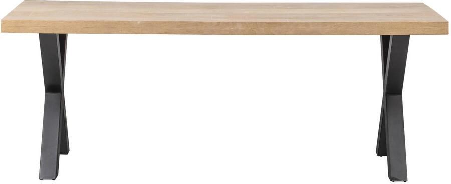 WOOOD Tablo Tafel met Alkmaar Poot Mango Metaal 75x180x90 - Foto 4