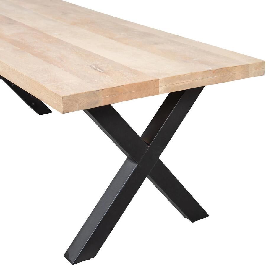 WOOOD Tablo Tafel met Alkmaar Poot Mango Metaal 75x180x90 - Foto 3