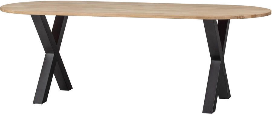 WOOOD | Combi-Eettafel: ovaal eiken onbeh&alkmaar poot | Eettafels | Eettafel - Foto 2