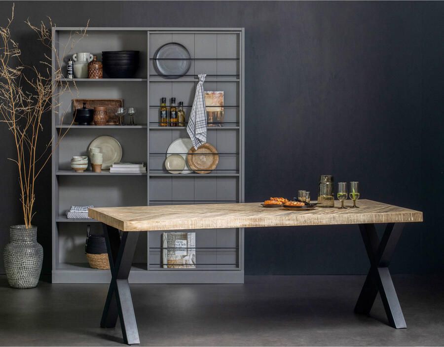 WOOOD | Combi-Eettafel: mango visgraat 180x90&alkmaar | Eettafels | Eettafel - Foto 2