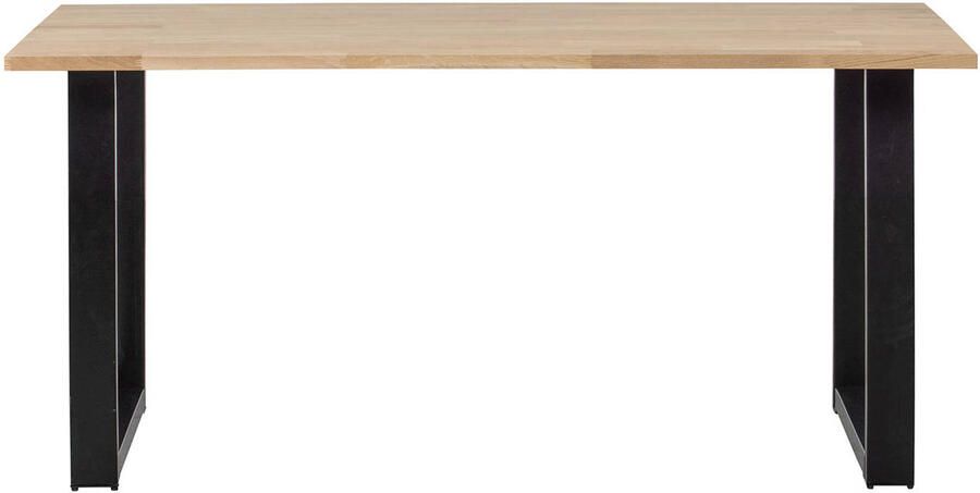 WOOOD Tablo Tafel Incl. U-poot Eiken Metaal 75x180x90 - Foto 2