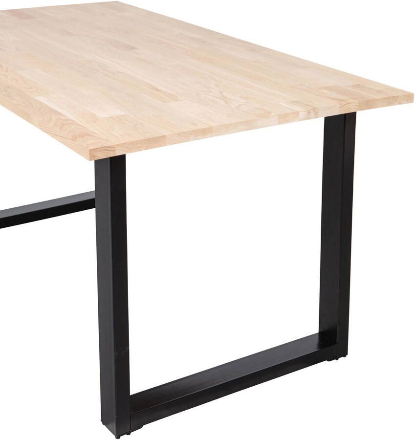 WOOOD Tablo Tafel Incl. U-poot Eiken Metaal 75x180x90