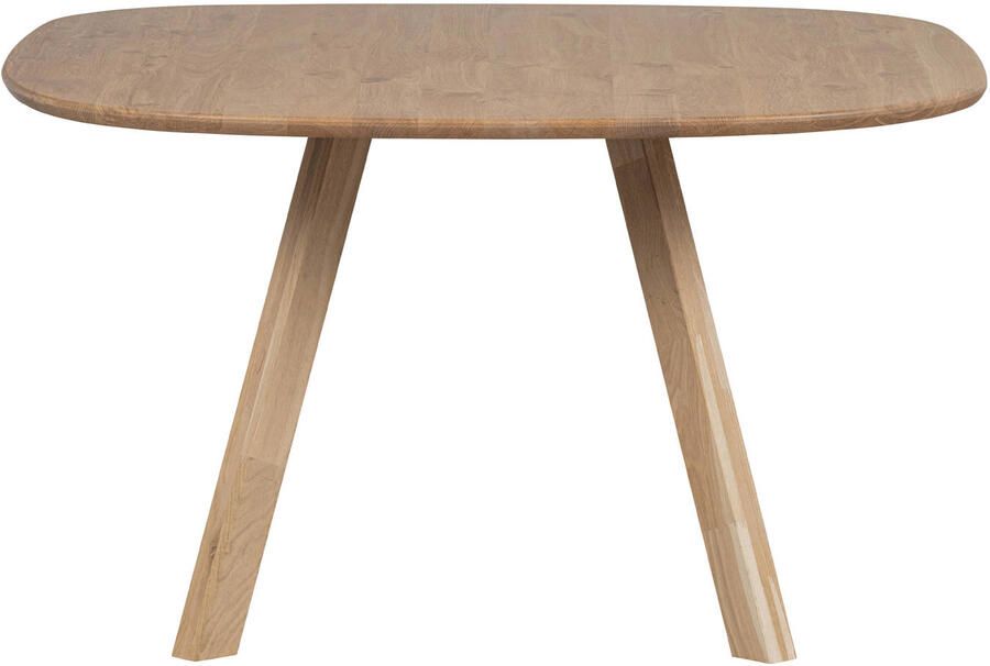WOOOD | Eettafel Organisch Eiken 130x130&3-stand Poot Naturel | Eettafels | Eettafel - Foto 2