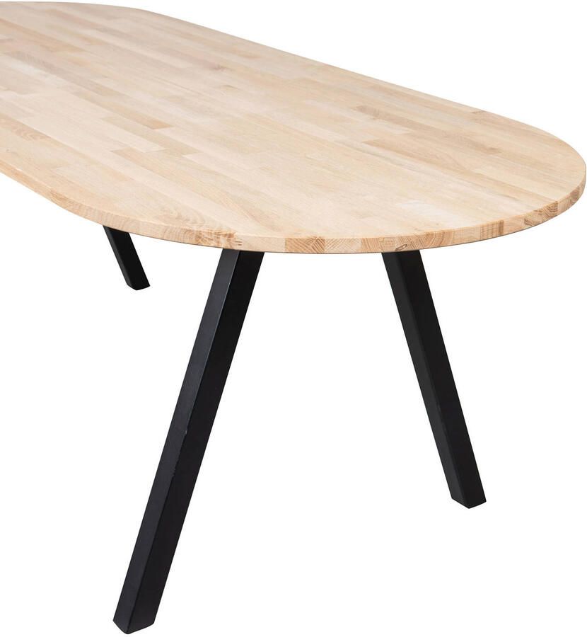 WOOOD | Combi-Eettafel: ovaal eiken onbehan.&2-standen vierk | Eettafels | Eettafel - Foto 2