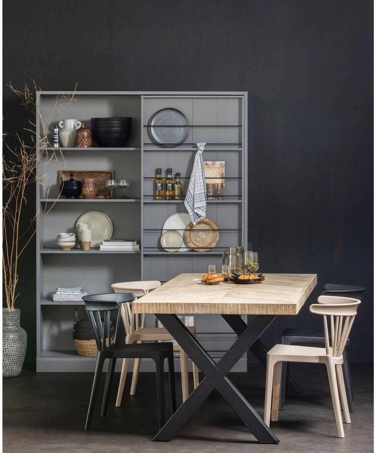 WOOOD | Combi-Eettafel: mango visgraat 200x90&alkmaar poot | Eettafels | Eettafel