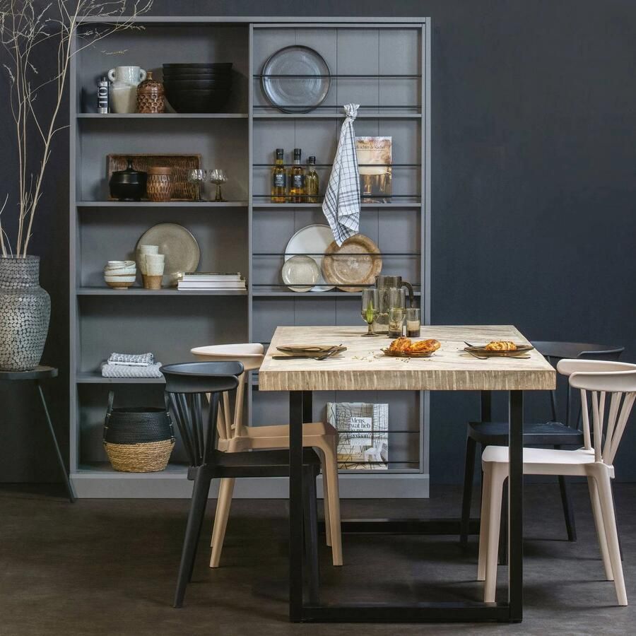 WOOOD Eettafel 'Tablo' Mangohout Visgraat met U-poot 200 x 90cm - Foto 3