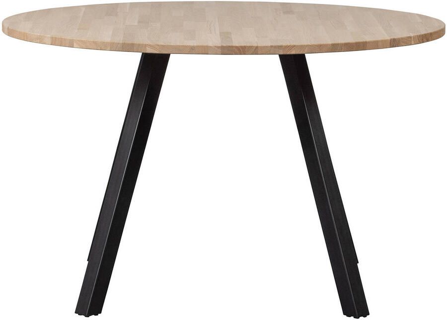 WOOOD | Combi-Eettafel: rond eiken o120 onbeh&2-standen vierk | Eettafels | Eettafel