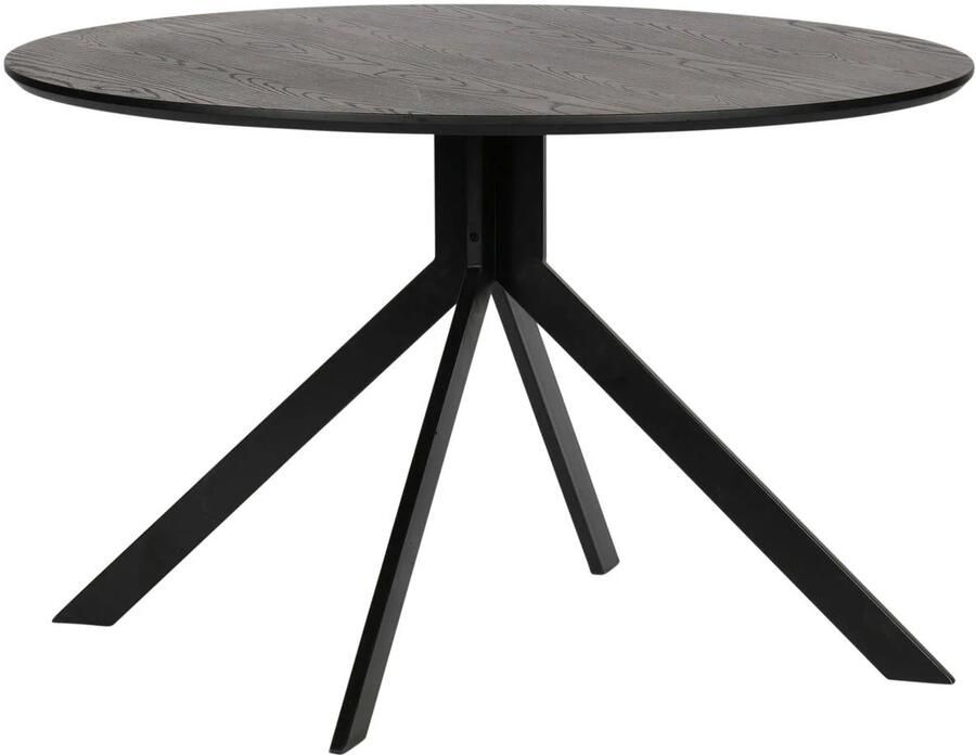 WOOOD | Bruno Eettafel Mdf ZwartØ120 Cm | Eettafels | Eettafel