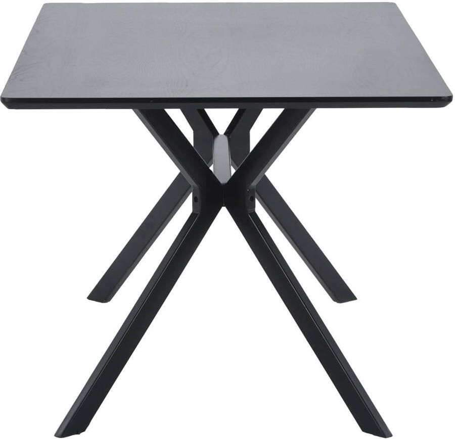 WOOOD | Bruno Eettafel Rechthoek Mdf Zwart 160x90cm | Eettafels | Eettafel - Foto 2