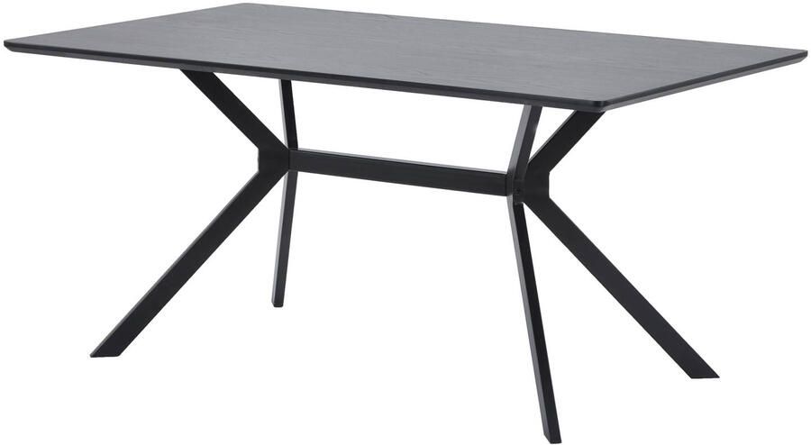 WOOOD | Bruno Eettafel Rechthoek Mdf Zwart 160x90cm | Eettafels | Eettafel