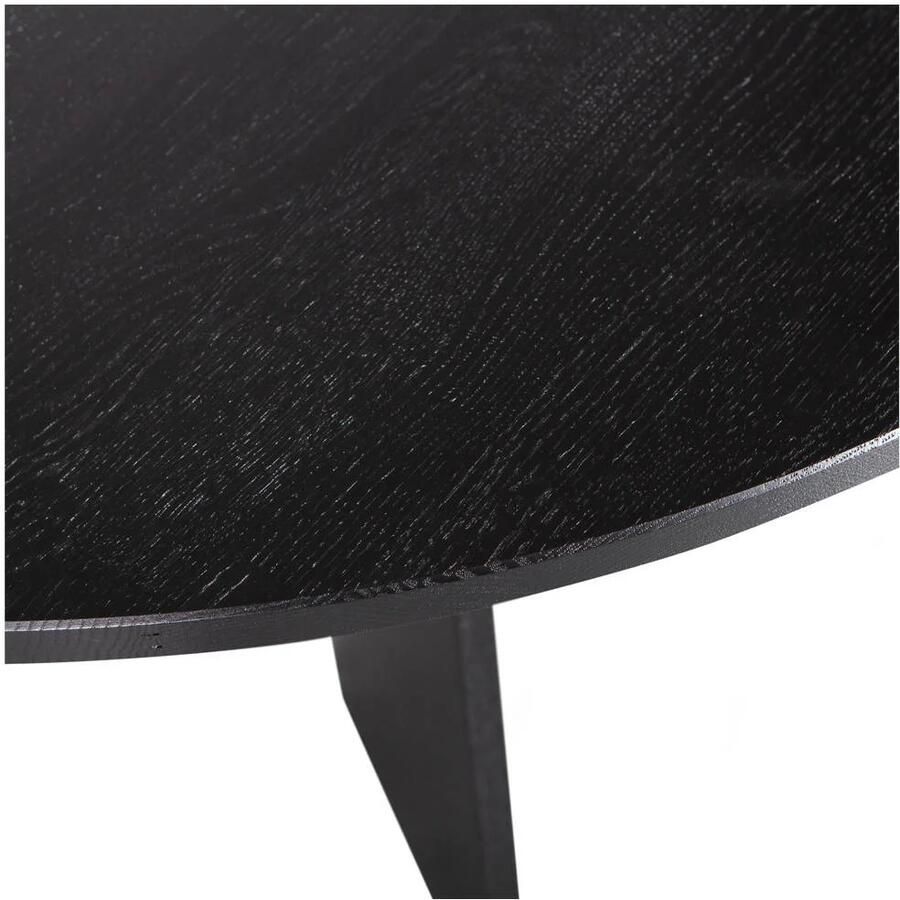 WOOOD | Fries eettafel eiken blacknight o129cm | Eettafels | Eettafel