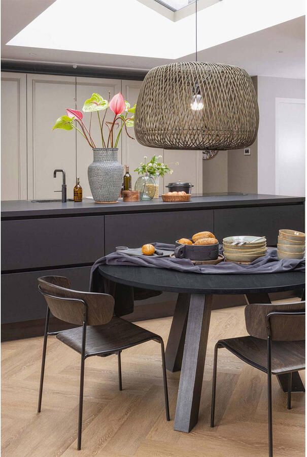 WOOOD | Rhonda Eettafel -Ø129 Blacknight | Eettafels | Eettafel - Foto 3