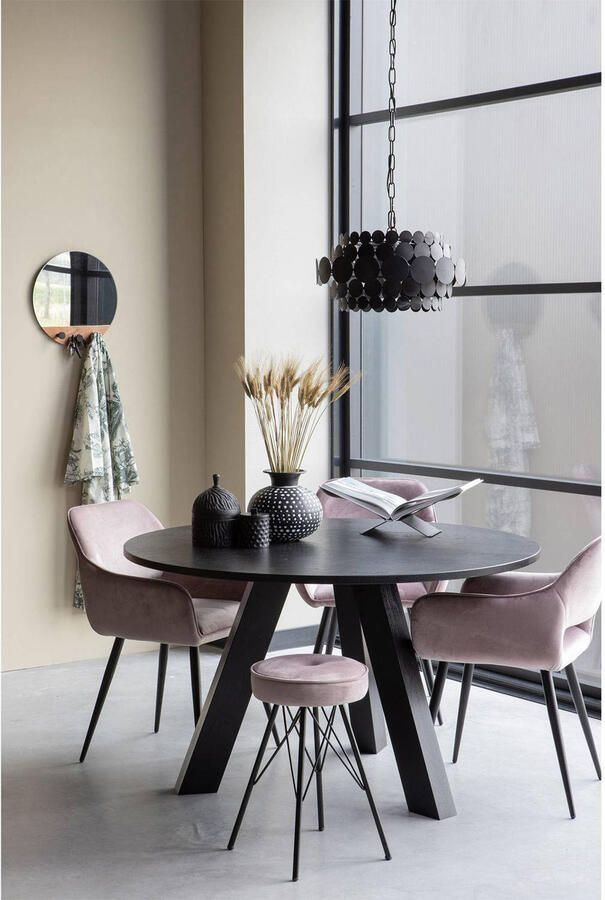 WOOOD | Rhonda Eettafel -Ø129 Blacknight | Eettafels | Eettafel - Foto 2