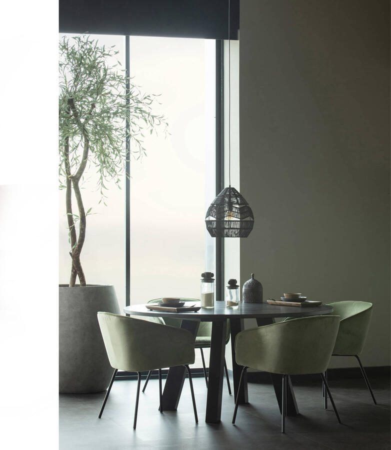 WOOOD | Rhonda Xl Eetkamertafel -Ø150cm Eiken Blacknight | Eettafels | Eettafel - Foto 3