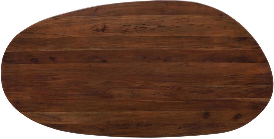 BePureHome | Roundly eettafel bureau mango hout walnoot 200x100 | Woonkamertafels | Bureau