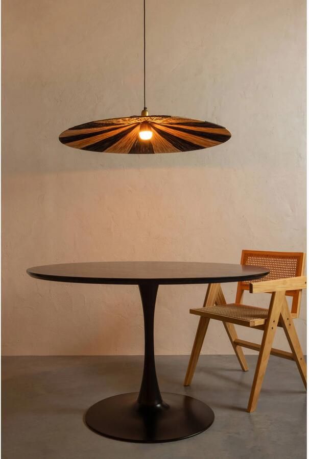 WOOOD SAMMY EETTAFEL TROMPETVOET ROND MDF ZWART Ø120CM - Foto 2