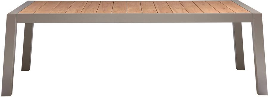 WOOOD Outdoor Eettafel Sulphur Teakhout en aluminium 220 x 100cm Zand - Foto 3