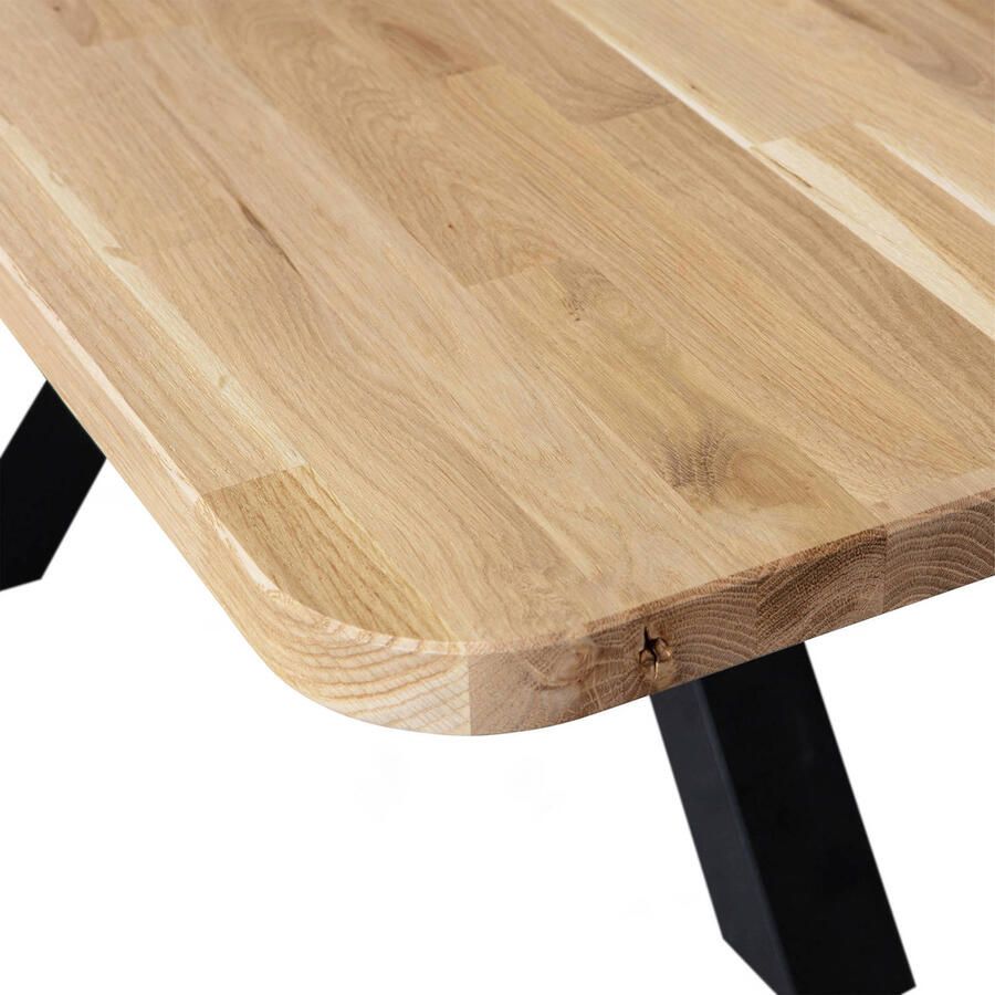WOOOD Eettafel Tablo Hout gedeeltelijk massief rechthoekige vorm H 77 cm x B 240 x D 100 cm - Foto 7