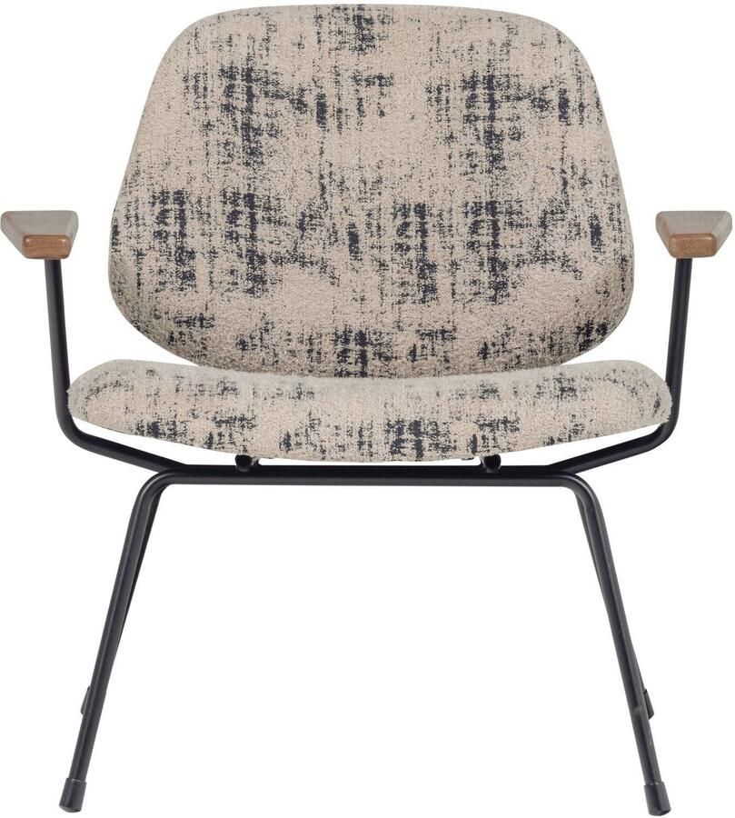 WOOOD | Aure fauteuil chenille beige zwart | Zitmeubels woonkamer | Fauteuil - Foto 3