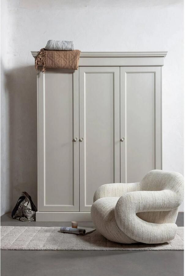 WOOOD | Folke fauteuil chenille naturel melange | Zitmeubels woonkamer | Fauteuil - Foto 3