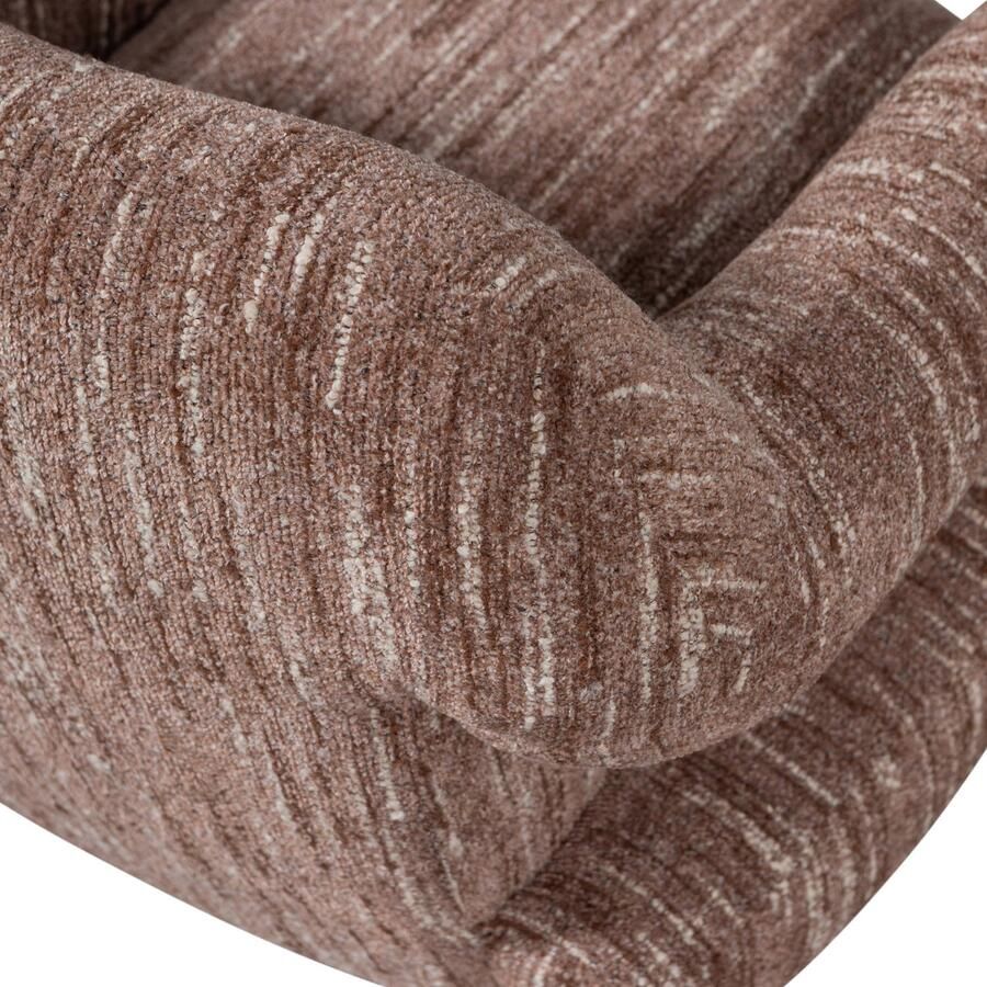 WOOOD | Folke fauteuil chenille oudroze melange | Zitmeubels woonkamer | Fauteuil
