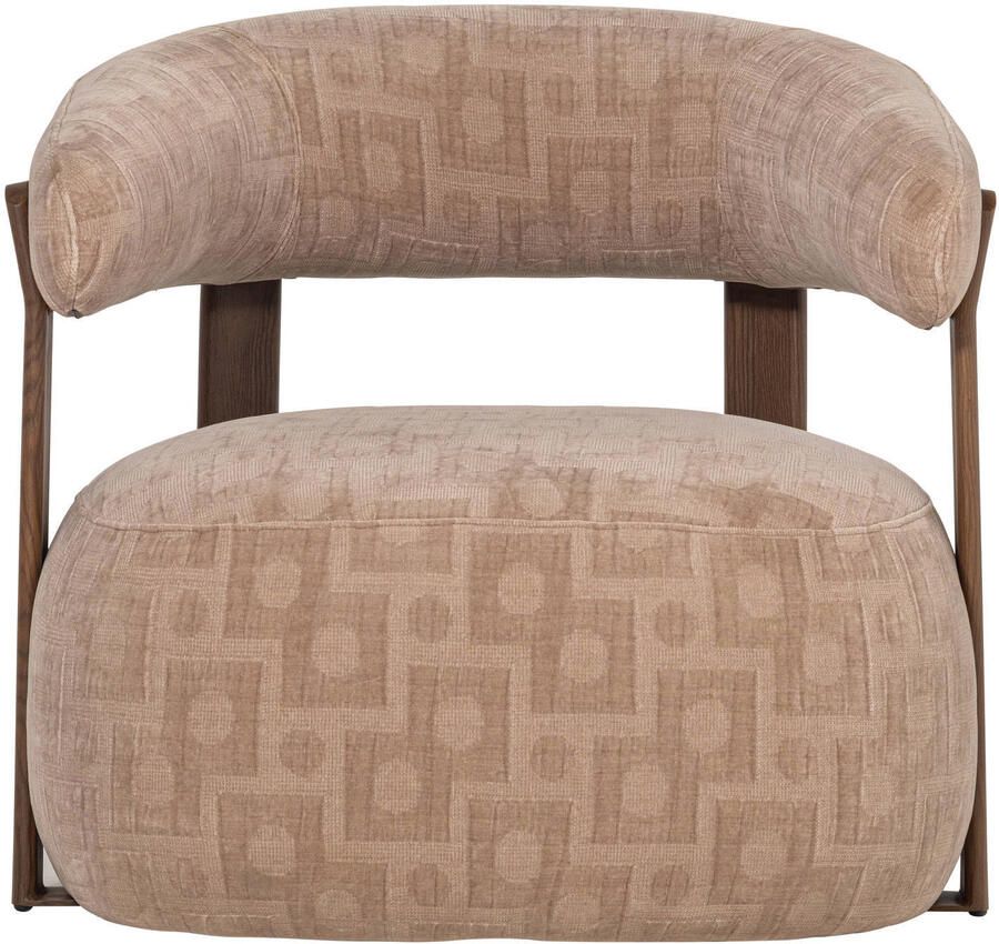 WOOOD Fauteuil Foon 3D structuurstof en hout Zand