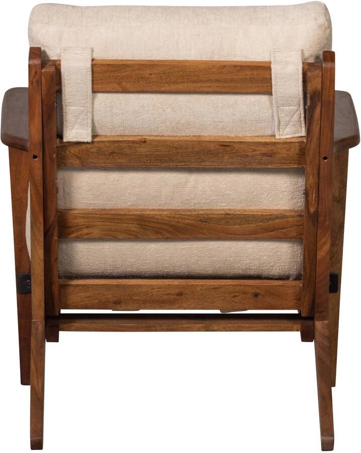 BePureHome | Houston fauteuil bouclé hout naturel | Zitmeubels woonkamer | Fauteuil - Foto 2