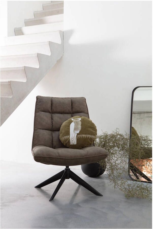 WOOOD | Jouke Draaifauteuil Kunstleer Groen | Zitmeubels woonkamer | Draaifauteuil - Foto 7