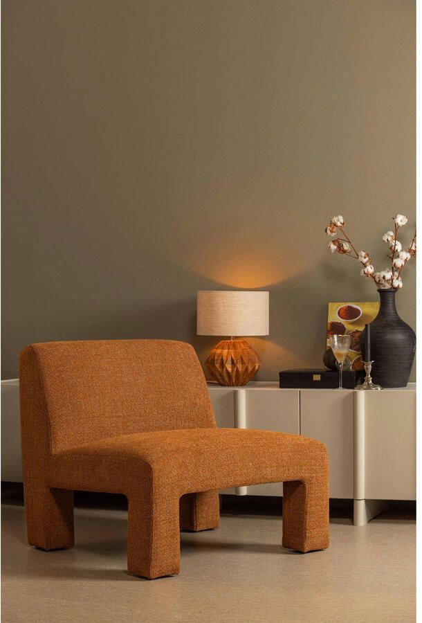 WOOOD Fauteuil Lavid geweven stof 4-poots frame h 73 cm x b 74 cm - Foto 10