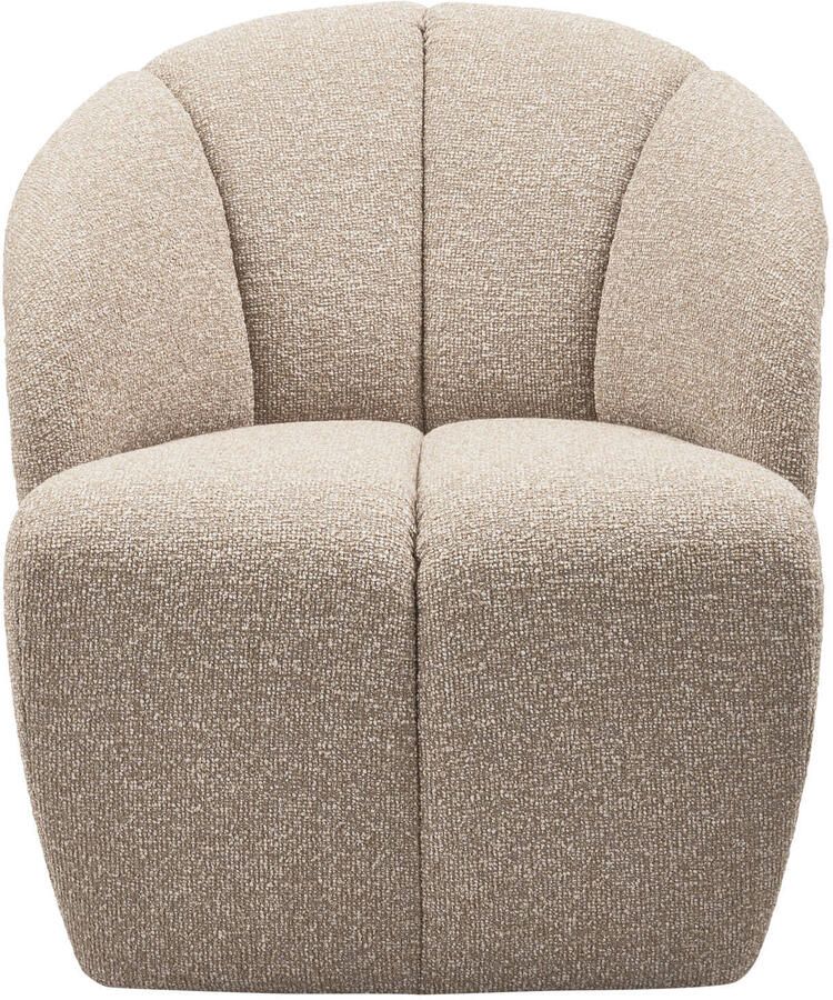 WOOOD | Mojo draaifauteuil boucle beige melange | Zitmeubels woonkamer | Draaifauteuil