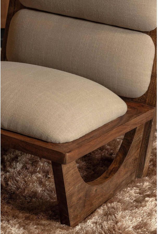BePureHome | Opulent fauteuil bouclé hout naturel | Zitmeubels woonkamer | Fauteuil - Foto 5