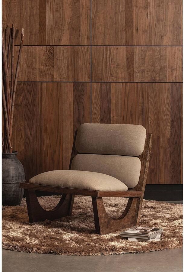 BePureHome | Opulent fauteuil bouclé hout naturel | Zitmeubels woonkamer | Fauteuil - Foto 4