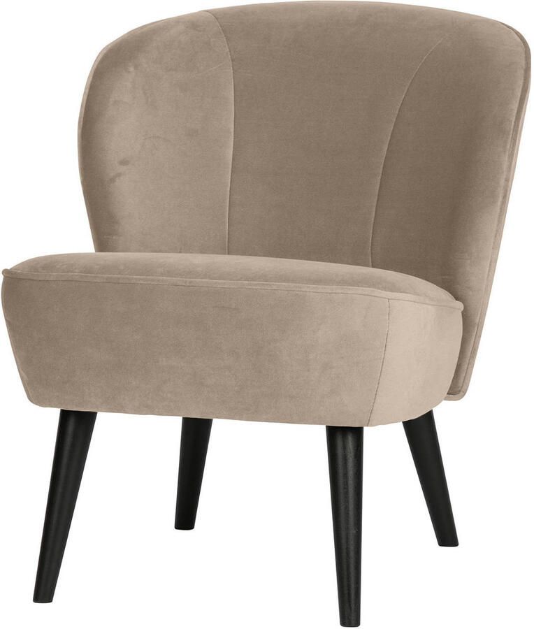 WOOOD | Sara Fauteuil Fluweel Khaki | Zitmeubels woonkamer | Fauteuil