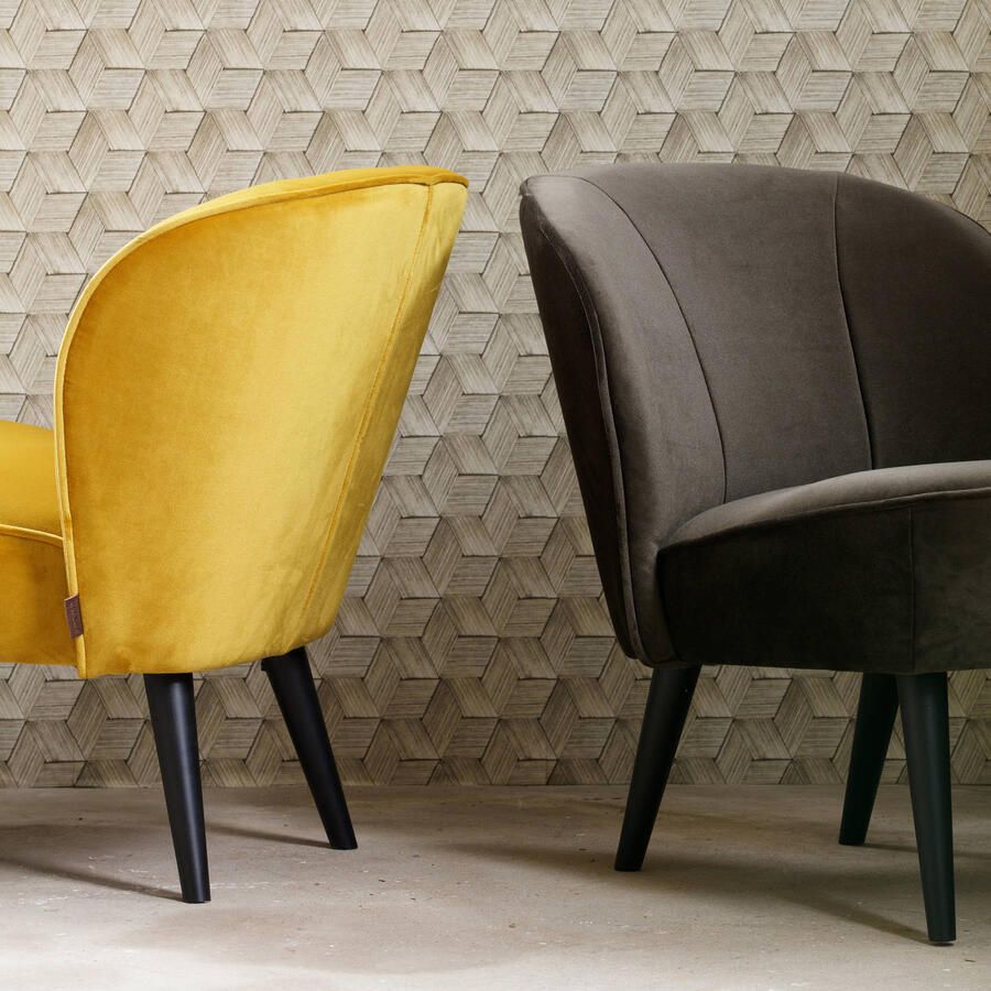 WOOOD | Sara Fauteuil Fluweel Warm Groen | Zitmeubels woonkamer | Fauteuil - Foto 5