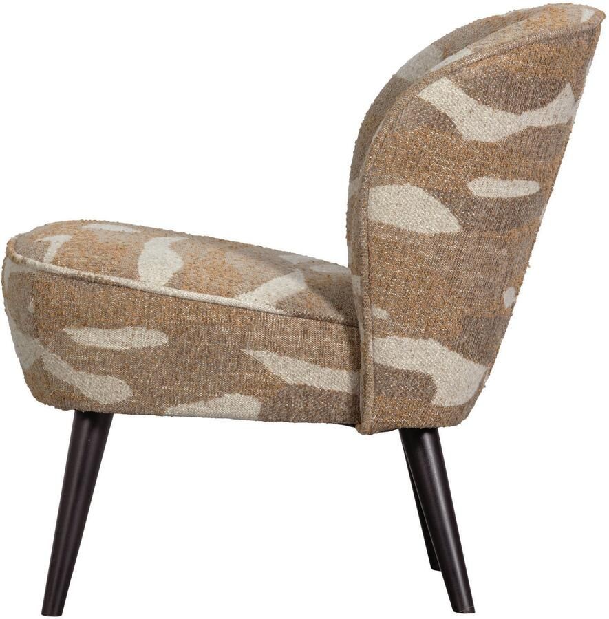 WOOOD | Sara fauteuil geweven camouflage dessin groen | Zitmeubels woonkamer | Fauteuil