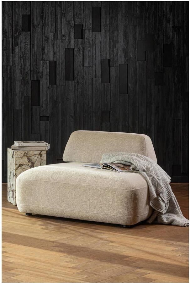 WOOOD | Sterck fauteuil met verplaatsbare rugleuning zand | Zitmeubels woonkamer | Fauteuil - Foto 4