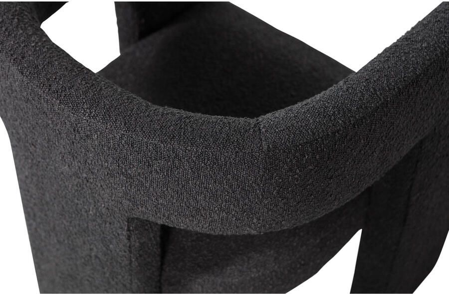 WOOOD Exclusive | Tiwa Fauteuil Bouclé Donkergrijs | Zitmeubels woonkamer | Fauteuil - Foto 4