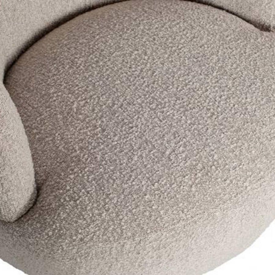 BePureHome | Woolly Draaifauteuil Boucle Naturel Gemeleerd | Zitmeubels woonkamer | Draaifauteuil