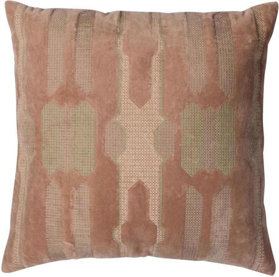 WOOOD | Feis kussens velvet roze naturel set van 3 | Woonaccessoires | Sierkussen