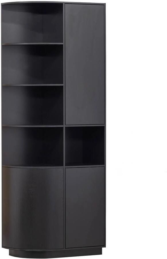 WOOOD Exclusive | Finca Opbergkast Rond Links 78cm Zwart | Woonkamer meubels | BergkastKastWandkast - Foto 4