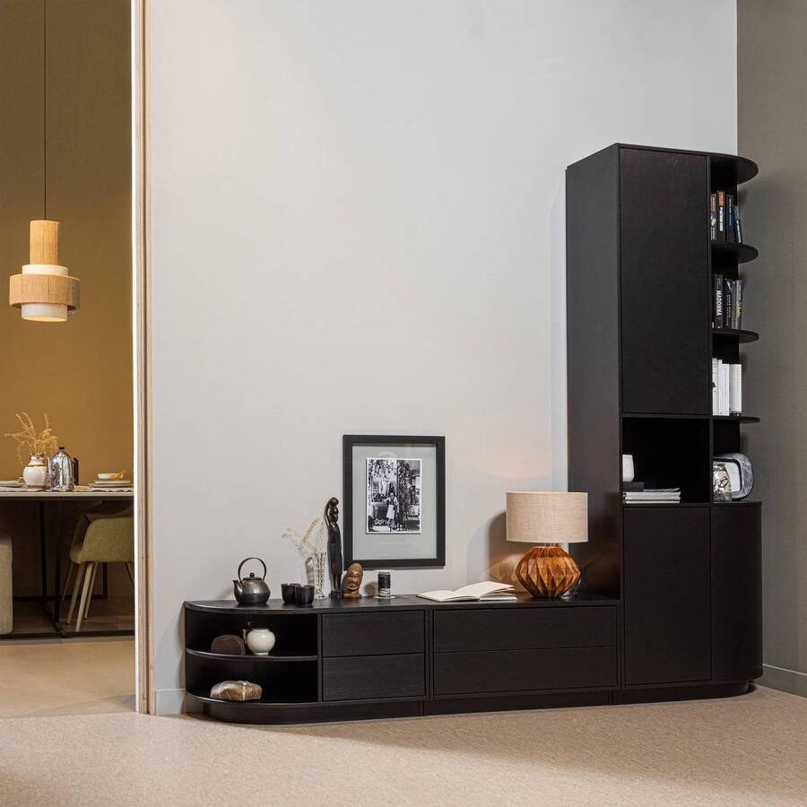 WOOOD Exclusive | Finca Tv Meubel 75cm Grenen Zwart | Woonkamer meubels | Tv-dressoirTv-meubel - Foto 3