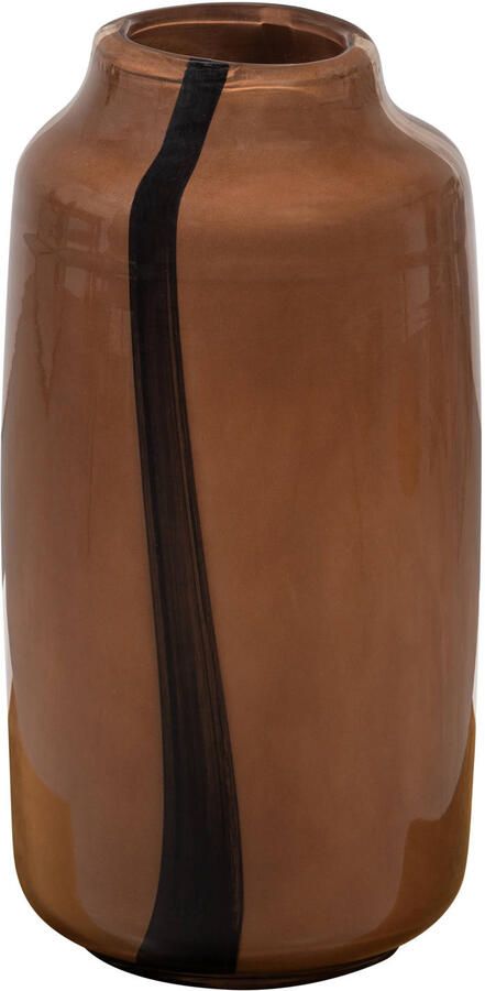 WOOOD | Selena vaas glas met streep bruin | Woonaccessoires | Vaas - Foto 2