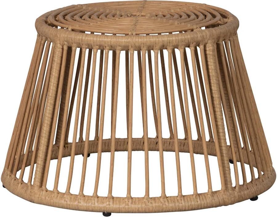 WOOOD Outdoor Hocker Bijzettafel Alatna Wicker 43cm Naturel Rond - Foto 2