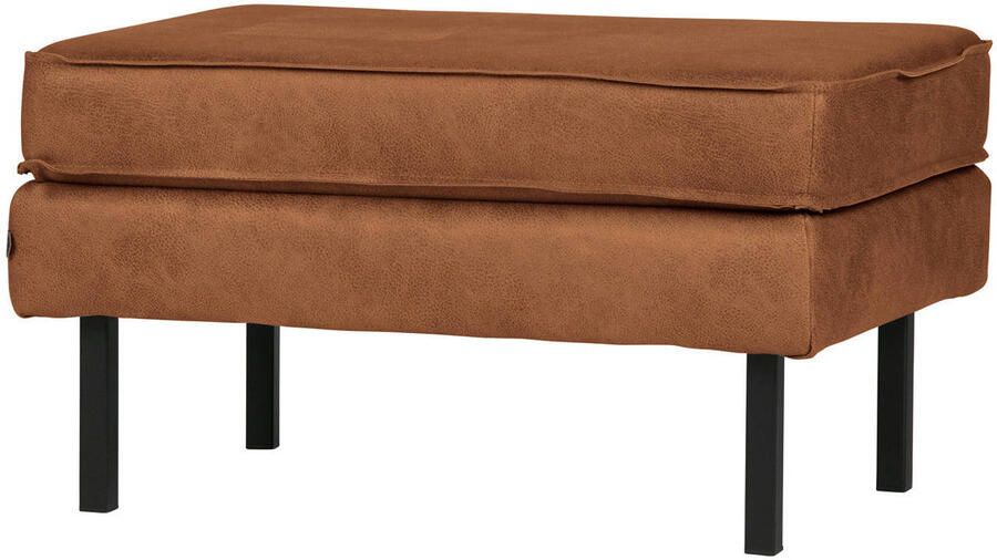 BePureHome | Rodeo Hocker Op Poten Cognac | Zitmeubels woonkamer | Hocker - Foto 3