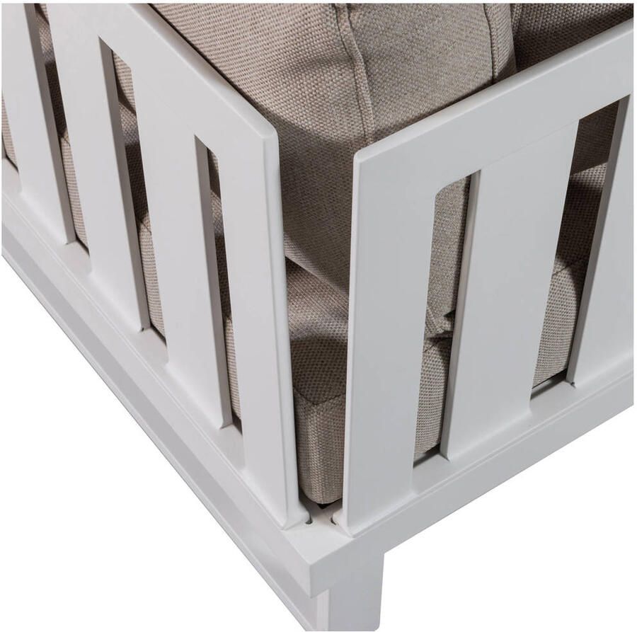 Exotan WOOOD Flint Tuinhoekbank Aluminium Wit|Naturel 80x308x308 - Foto 3