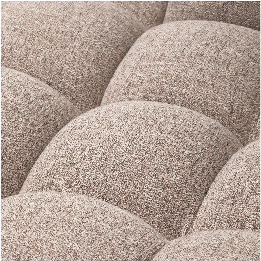 WOOOD | Allure chaise longue links geweven stof bruin melange | Zitmeubels woonkamer | Hoekbank