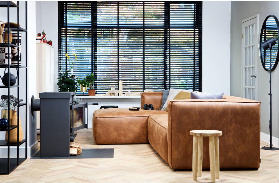 WOOOD | Bean Hoekbank Links Cognac | Zitmeubels woonkamer | HoekbankModulaire banken - Foto 3